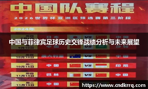 中国与菲律宾足球历史交锋战绩分析与未来展望